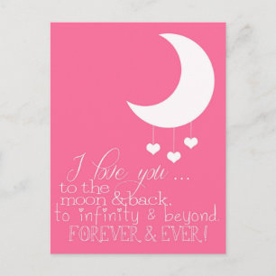 I Love You to the Moon & Back Briefkaart is een Am
