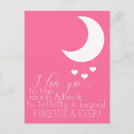 I Love You to the Moon & Back Briefkaart is een Am