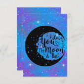 I Love You To The Moon & Back Kaart (Voorkant / Achterkant)
