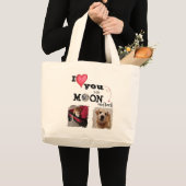 I Love You to the Moon Canvas tas (Voorkant (product))