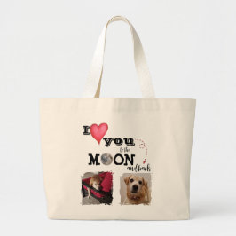 I Love You to the Moon Canvas tas