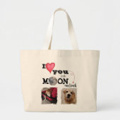 I Love You to the Moon Canvas tas (Voorkant)