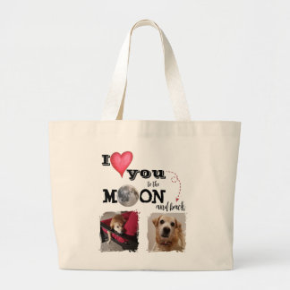 I Love You to the Moon Canvas tas