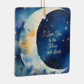I love You to the Moon Custom Text Keramisch Ornament (Rechts)