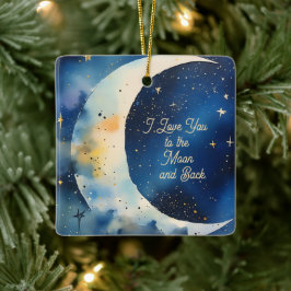 I love You to the Moon Custom Text Keramisch Ornament