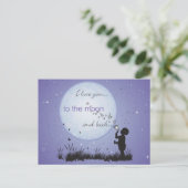 I Love You to the Moon en Back-Kaart Briefkaarten (Staand voorkant)