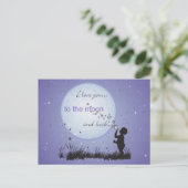 I Love You to the Moon en Back-Kaart Briefkaarten (Staand voorkant)