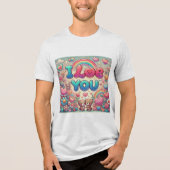 I Love You Tri-Blend Shirt (Voorkant)