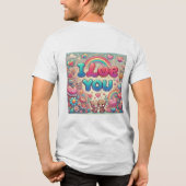 I Love You Tri-Blend Shirt (Achterkant)
