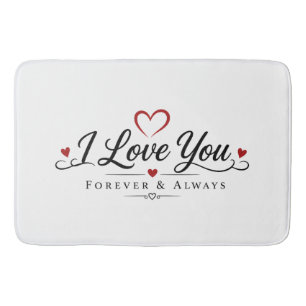 I Love You Typografie Ontwerp Badmat