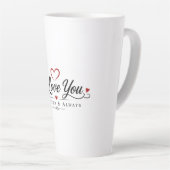I Love You Typografie Ontwerp Latte Mok (Rechterhoek)