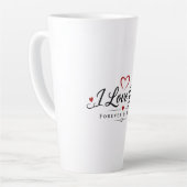 I Love You Typografie Ontwerp Latte Mok (Linkerhoek)