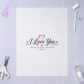 I Love You Typografie Ontwerp Tissuepapier (Craft)