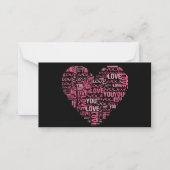I Love You Typography Heart Valentijnsdag Gift Notitiekaartje (Achterkant)