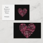 I Love You Typography Heart Valentijnsdag Gift Notitiekaartje (Voorkant / Achterkant)