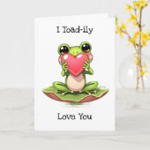 I Love You | Valentine's Day  Chibi Toad Kaart (Gele Bloem)