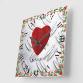 I love you vierkante klok (Hoek)