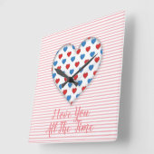 I Love You Vierkante Klok (Hoek)