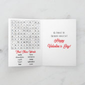 I Love You | Waffle Pun Themed Valentine's Day Kaart (Binnen)