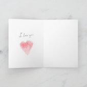 I Love You Watercolor Hart Kaart (Binnen)