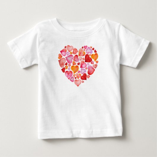 I love you watercolor hearts (Voorkant)