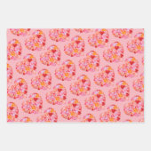 I Love You Watercolor Hearts Inpakpapier Vel (Voorkant 3)