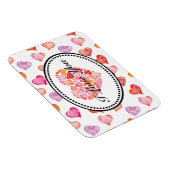 I love you watercolor hearts magneet (Rechterzijde)