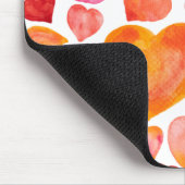 I love you watercolor hearts muismat (Hoek)