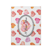 I Love You Watercolor Hearts Notitieblok (Linkerzijde)