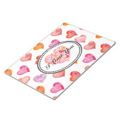 I Love You Watercolor Hearts Notitieblok (Schuin)