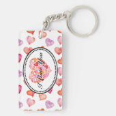 I love you watercolor hearts sleutelhanger (achterkant)