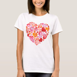 I love you watercolor hearts t-shirt