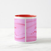 I love you, wave of red hearts custom mugs mok (Midden)