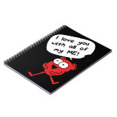 I Love You With All My Me – Cute Valentine Notitieboek (Linkerzijde)