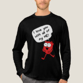 I Love You With All My Me – Cute Valentine Tri-Blend Shirt (Voorkant volledig)