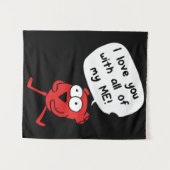I Love You With All My Me – Cute Valentine Wandkleed (Voorkant (horizontaal))