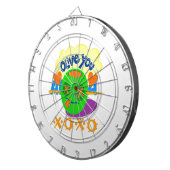 I Love You XOXO mooie verbazingwekkende Grafische Dartbord (Voorkant Rechts)