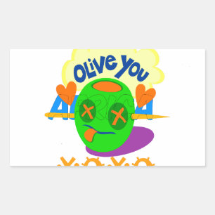 I Love You XOXO mooie verbazingwekkende Grafische  Rechthoekige Sticker