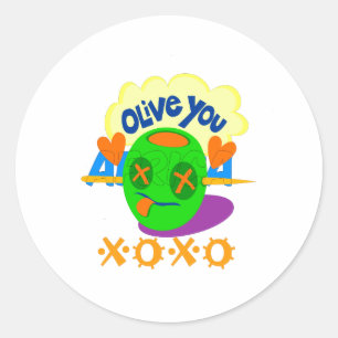 I Love You XOXO mooie verbazingwekkende Grafische  Ronde Sticker