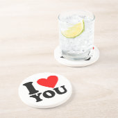 I Love You Zandsteen Onderzetter (Zijkant)