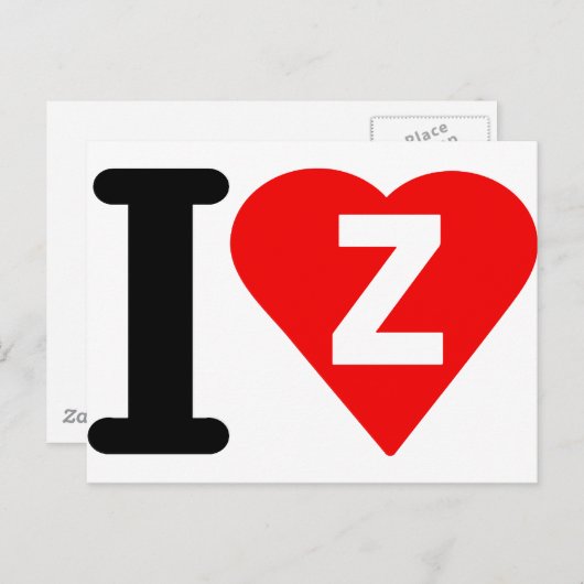 I-LOVE-Z. BRIEFKAART (Voorkant / Achterkant)
