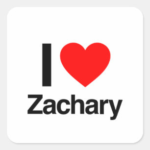 i love zachary vierkante sticker