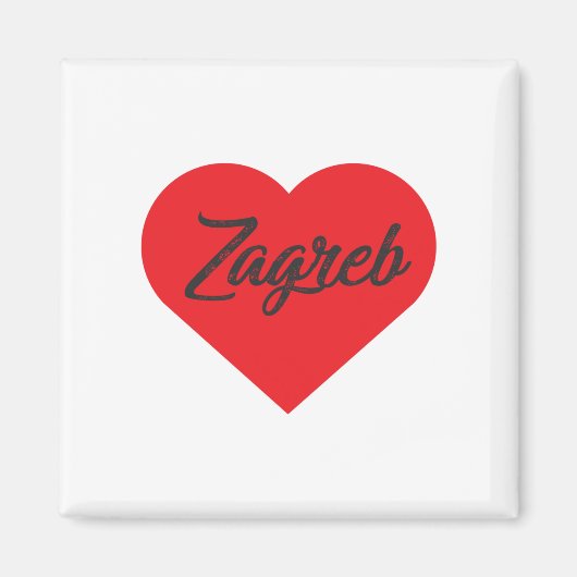 I Love Zagreb - Kroatië Magneet (Voorkant)