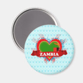 I Love Zambia Magneet (Voorkant / Achterkant)