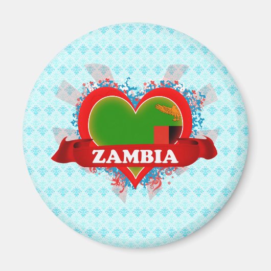 I Love Zambia Magneet (Voorkant)