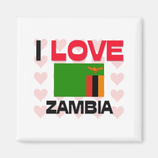 I Love Zambia Magneet (Voorkant)