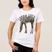 I Love Zebras - Gepersonaliseerd Tri-Blend Shirt (Voorkant)