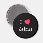 I Love Zebras Magneet (Voorkant / Achterkant)