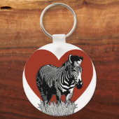 I Love Zebras Sleutelhanger (Voorkant)