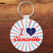 I Love Zionsville, Indiana Sleutelhanger (Voorkant)